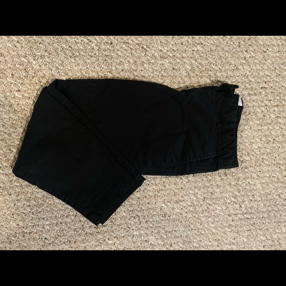 Slim, black, crop pants - GAP